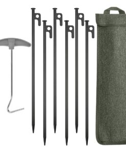 Camping Canopy Tent Pegs & Peg Puller 8 pieces Set