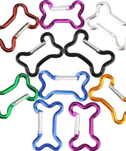 Camping Clip Carabiner Keychain Dog Bone Set Of 10