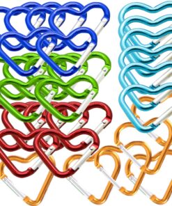 Camping Clip Carabiner Keychain Heart Set Of 30