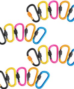 Camping Clip Carabiner Keychain Light Locking Clip 20 Set