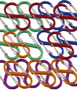 Camping Clip Carabiner Keychain S Shape Set Of 20