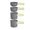 Camping Cooking Pot Set Of 4 Aluminum