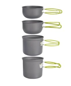Camping Cooking Pot Set Of 4 Aluminum