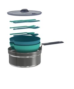 Camping cooking set for 2 - 1.6 litres