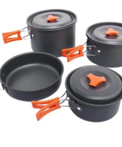 Camping Cooking Set Of 4 Aluminum