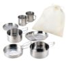 Camping Cookware Soup Pot Bowl Cup 8 pieces set