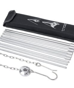 Camping Cookware Tripod Aluminum Alloy Hanging - Silver