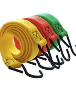 Camping Elastic Rubber Bungee Bright Rope - Set of 3 - Yellow