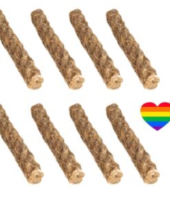 Camping Emergency Survival Kindling Rope Roll Set of 8 with Sticker (8cm)