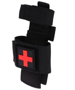 Camping Emergency Survival Tactical Strapped Storage Bag (15x5x3cm) - Black