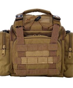 Camping Fishing Large Capacity Waterproof Fly Fishing Tackle Bag (30cm) - Brown