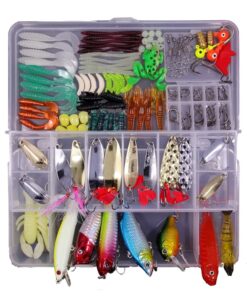 Camping Fishing Tackle Box Hard Soft Fishing Lure Accessories 181 Piece