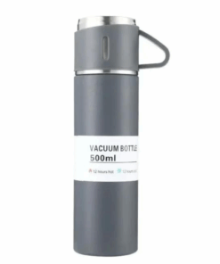 Camping Gift Travel Stainless Steel Coffee Vacuum Flask Mug Set - Grey