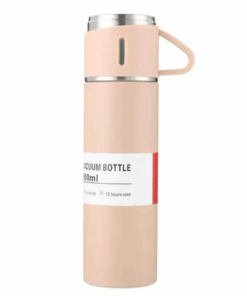 Camping Gift Travel Stainless Steel Coffee Vacuum Flask Mug Set - Pink