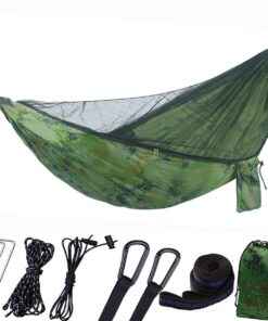 Camping Hammock with Mosquito Net Survival Outdoor Hammock Tent Portable - camouflage