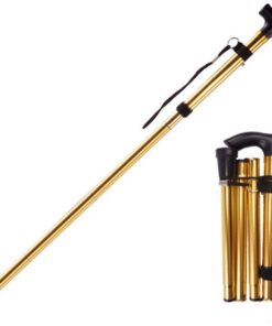 Camping Hiking walking Stick Folding - Gold