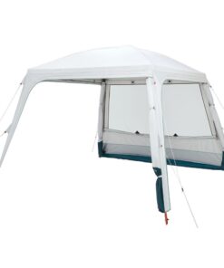 Camping living room with poles arpenaz base fresh 10-person