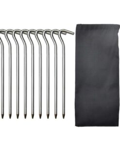 Camping Multifunctional 10Piece Tent Peg With Portable Storage Bag (18x3cm)