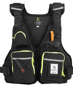Camping Multifunctional Adjustable Tactical Fly Fishing Vest - Black