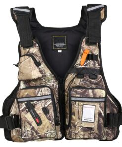 Camping Multifunctional Adjustable Tactical Fly Fishing Vest - Brown