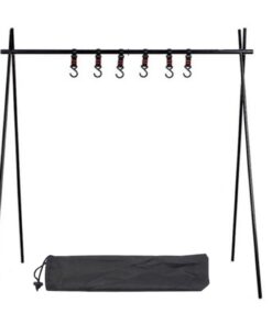 Camping Multifunctional Folding Storage Rack With 6 Hooks - Pro