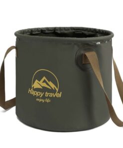 Camping Outdoor Foldable Buckets Water Container Basin - GREEN - S