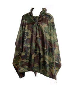 Camping Outdoor Waterproof Rain Coat Poncho - Camo
