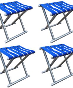Camping Portable Folding Chair Stool Set of 4 (31x30x25cm)