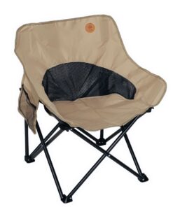 Camping Portable Moon Shape Folding Chair- Brown - 2 Pack