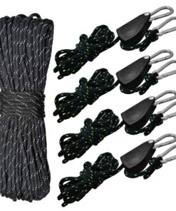 Camping Pulley Carabiner Rope Clip Hanger Set