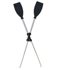 Camping Rudder Aluminium Alloy Canoe Kayak Ribbed Oar Set of 2 (126cm)