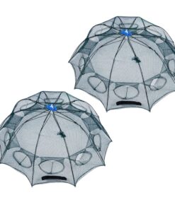 Camping Tackle Folded Crab Cage Portable Fishing Nets Set Of 2 (95CM)