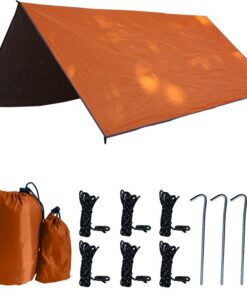 Camping Tent Tarp Waterproof Polyester - Orange