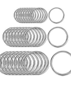 Camping Tools Silver Plated Metal Key Ring Luxury Keyholder Band - 30 Set