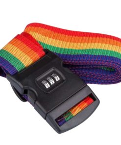Camping Travel Rainbow Pride Anti Theft Luggage Strap(2.2m) & Heart Sticker