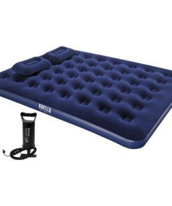 Campmaster Flocked Queen + Pump + Pillow Combo