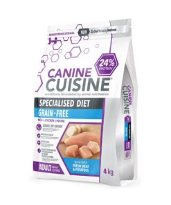 Canine Cuisine Specialised Diet, Grain Free Dog Food 4kg x 2