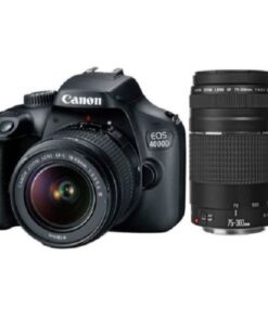 Canon 4000D 18MP DSLR Twin Lens Bundle - Black