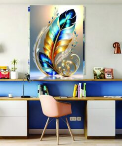 Canvas Abstract Wall Art- Feather 2