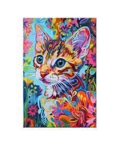 Canvas-Art- 1 Piece Colourful Cat Decorative Wall Art
