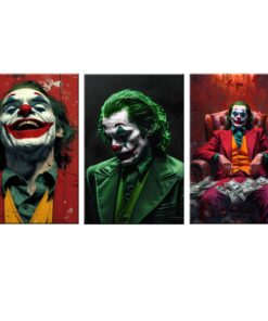 Canvas-Art-3 Piece The Joker Marvel II Decorative Wall Art