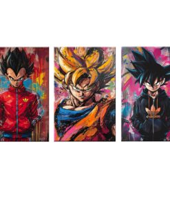 Canvas-Art-3 Pieces DragonballZ Cartoon Decorative Wall Art