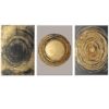 Canvas-ARt-3 Pieces Gold & Black Luxury Circles Decorative Wall Art