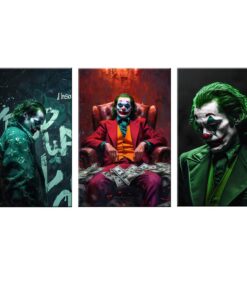 Canvas-Art-3 Pieces The Joker Marvel Decorative Wall Art