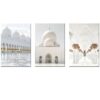Canvas-Art-3 Pieces White Classical Islmamic Dome Wall Art