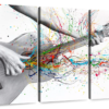 Canvas Art - Guitar Solo 3 Piece Abstract Painting Canvas Wall Art Decor