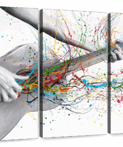 Canvas Art - Guitar Solo 3 Piece Abstract Painting Canvas Wall Art Decor