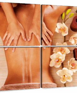Canvas Art - Spa Massage 4 Piece Canvas Wall Art Living Bedroom Decor