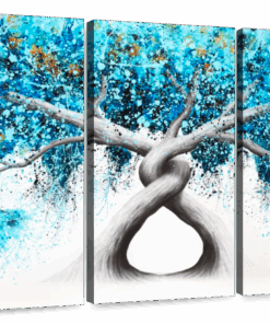Canvas Art - Twisting Reef Tree 3 Piece Abstract Painting Canvas Wall Art