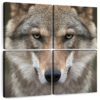 Canvas Art - Wolf Head 4 Piece Canva s Wall Art Decor Living Bedroom Decor